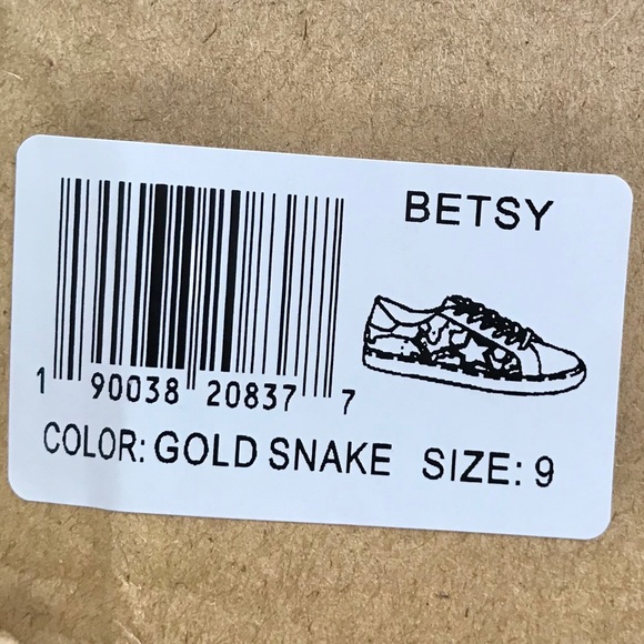 NEW Vintage Havana Betsy Golden Snake Sneakers - Picture 13 of 13